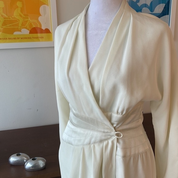 ST GILLIAN VINTAGE 60s White wrap dress - Picture 7 of 12